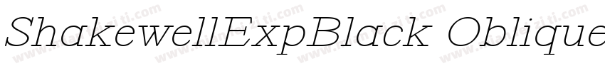 ShakewellExpBlack Oblique字体转换